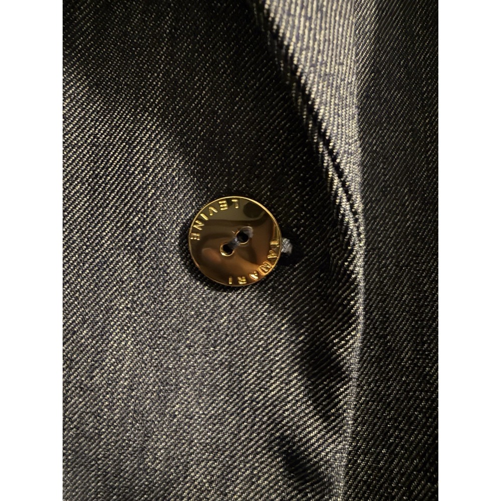 Tahari Arthur S. Levine Women's 14W Blue Button Blazer Lined Long Sleeve Pockets - Picture 3 of 3